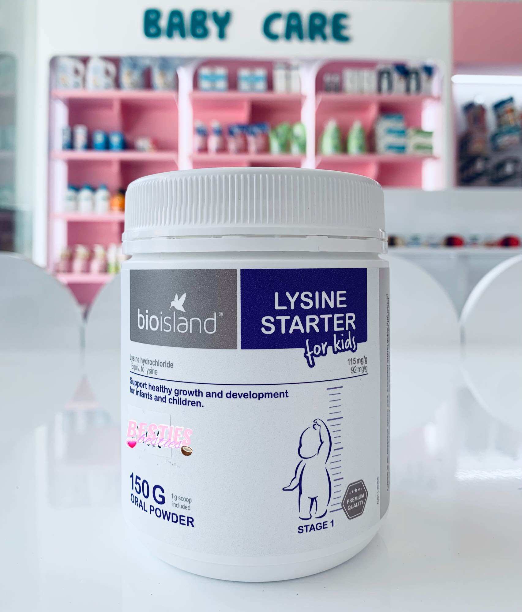 Bột Lysine Bio Island Úc tăng chiều cao cho bé