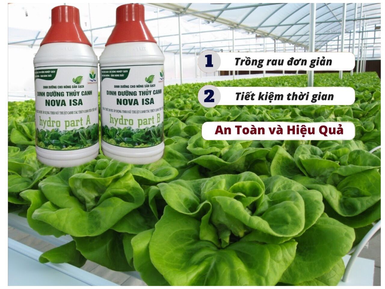 Combo 5 cặp dinh dưỡng thuỷ canh NOVA ISA 2 lít.