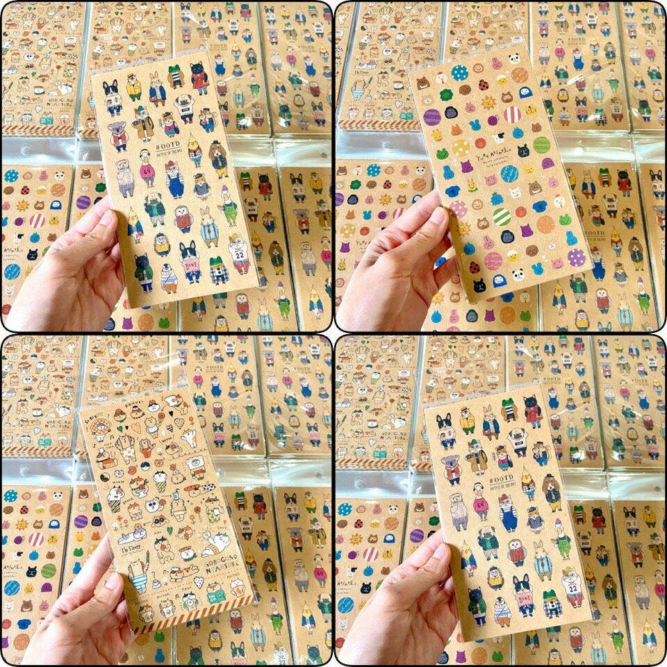 [HCM]Sticker vintage nhiều mẫu 7k/1 tấm