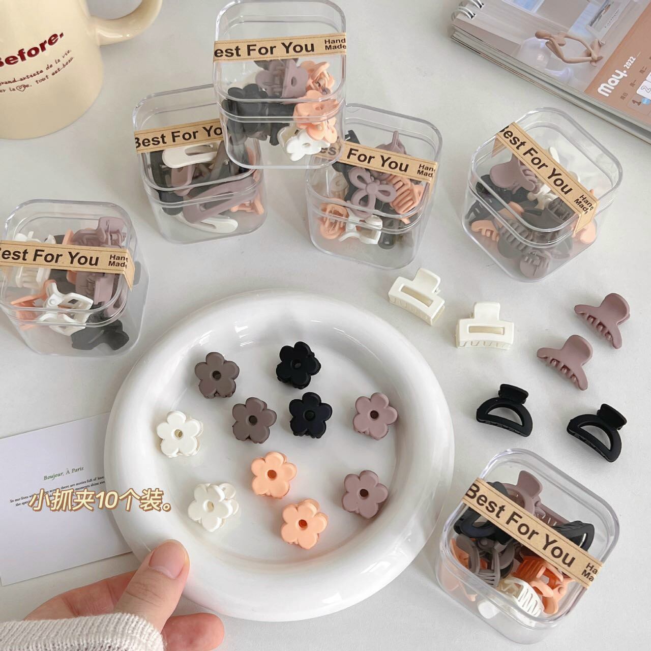 Set 10 Kẹp Tóc Mini Dễ Thương Cho Bé Gái, Combo 10 Cặp Tóc Cute