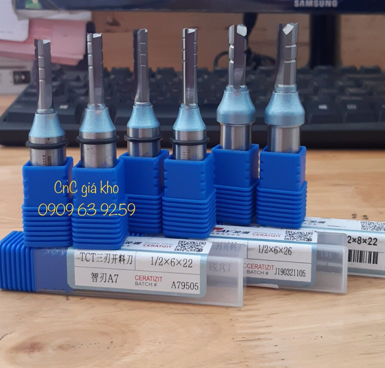 Mũi dao tideway 3 lưỡi 3 cạnh thẳng tct mũi phay tideway tct 3 cánh chuyên cắt mdf , gỗ …chuyên dành cho máy cnc , máy trung tâm có tốc độ đi chuyển cao