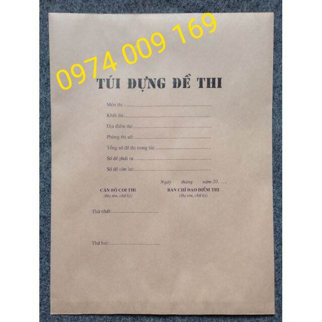 Túi đựng đề thi