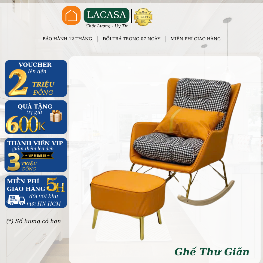 Ghế sofa mini lười lacasa. thư giãn, đọc sách, xem tv, phòng khách, bập bênh, ban công, nhập khẩu cao cấp. căn hộ chung cư nhà phố hiện đại