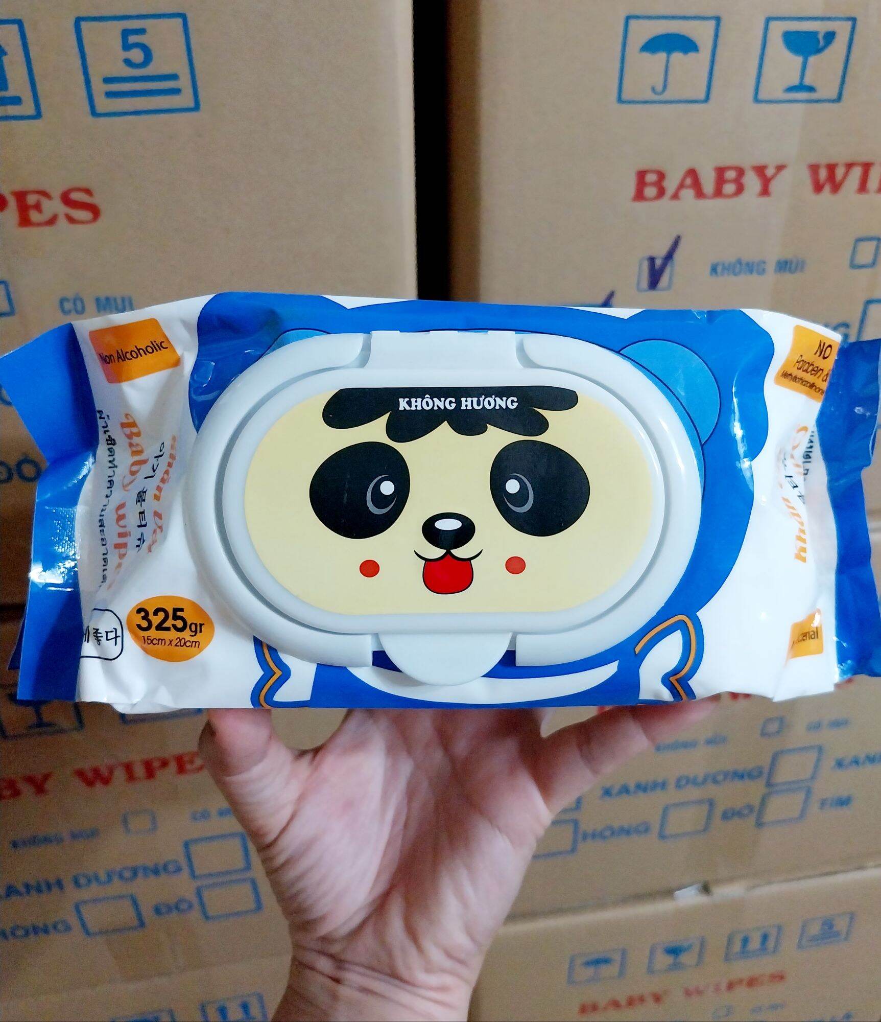 Khăn ướt gấu 325gr không mùi khổ giấy lớn