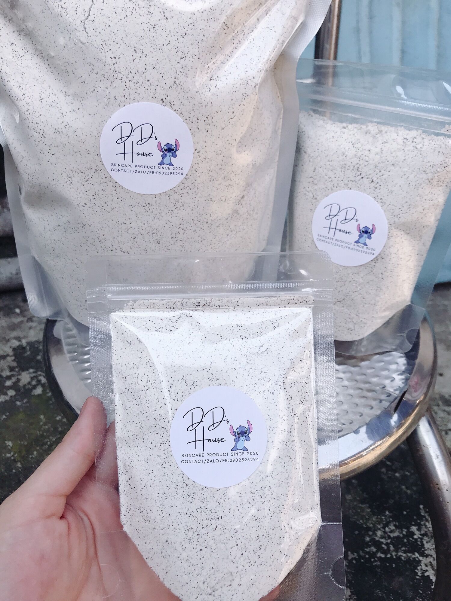 Bột trà xanh, đậu đỏ, cám gạo nguyên chất