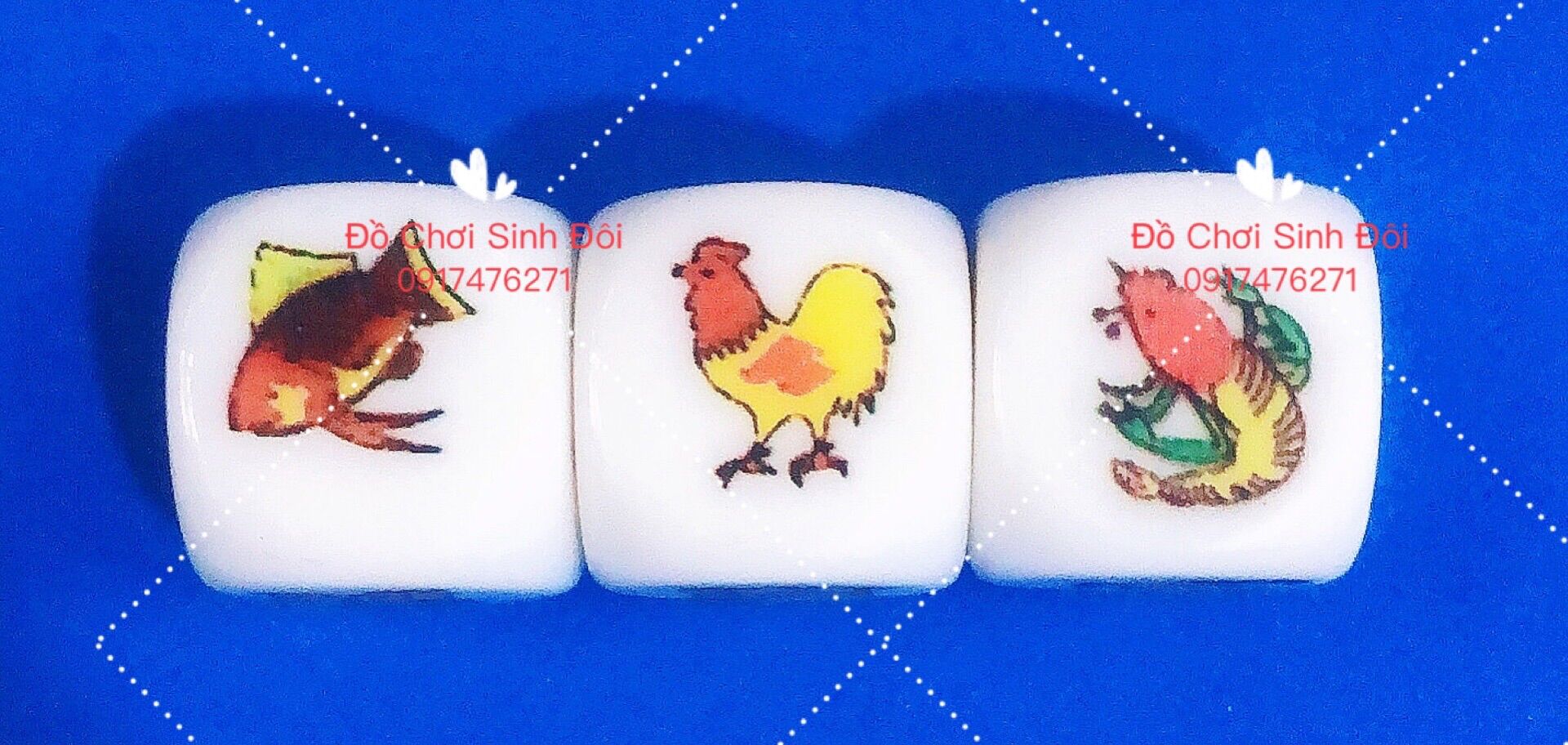 Cờ bầu cua hột nhựa 1,9cm