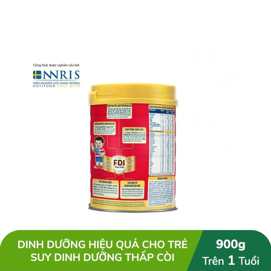 Sữa Bột Nutifood Grow Plus+ Đỏ 900g [Date Mới]