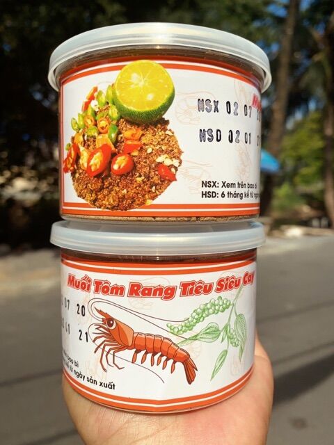 Muối tôm rang tiêu siêu cay hũ 250gram