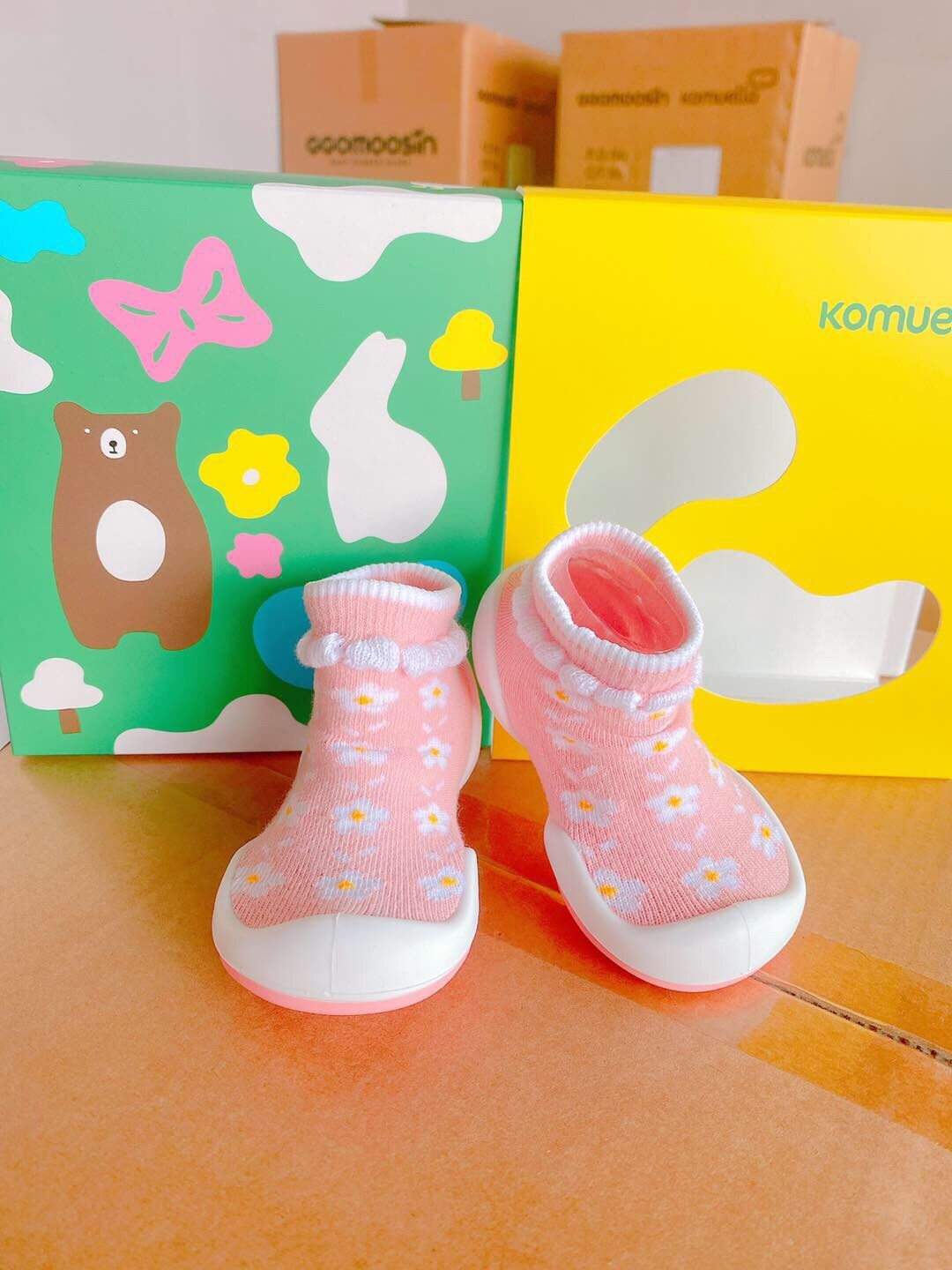 Giày tập đi cho bé cưng Ggomoosin - Blossom