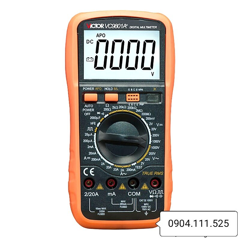 [HCM]Đồng hồ vạn năng VICTOR VC-9801A+