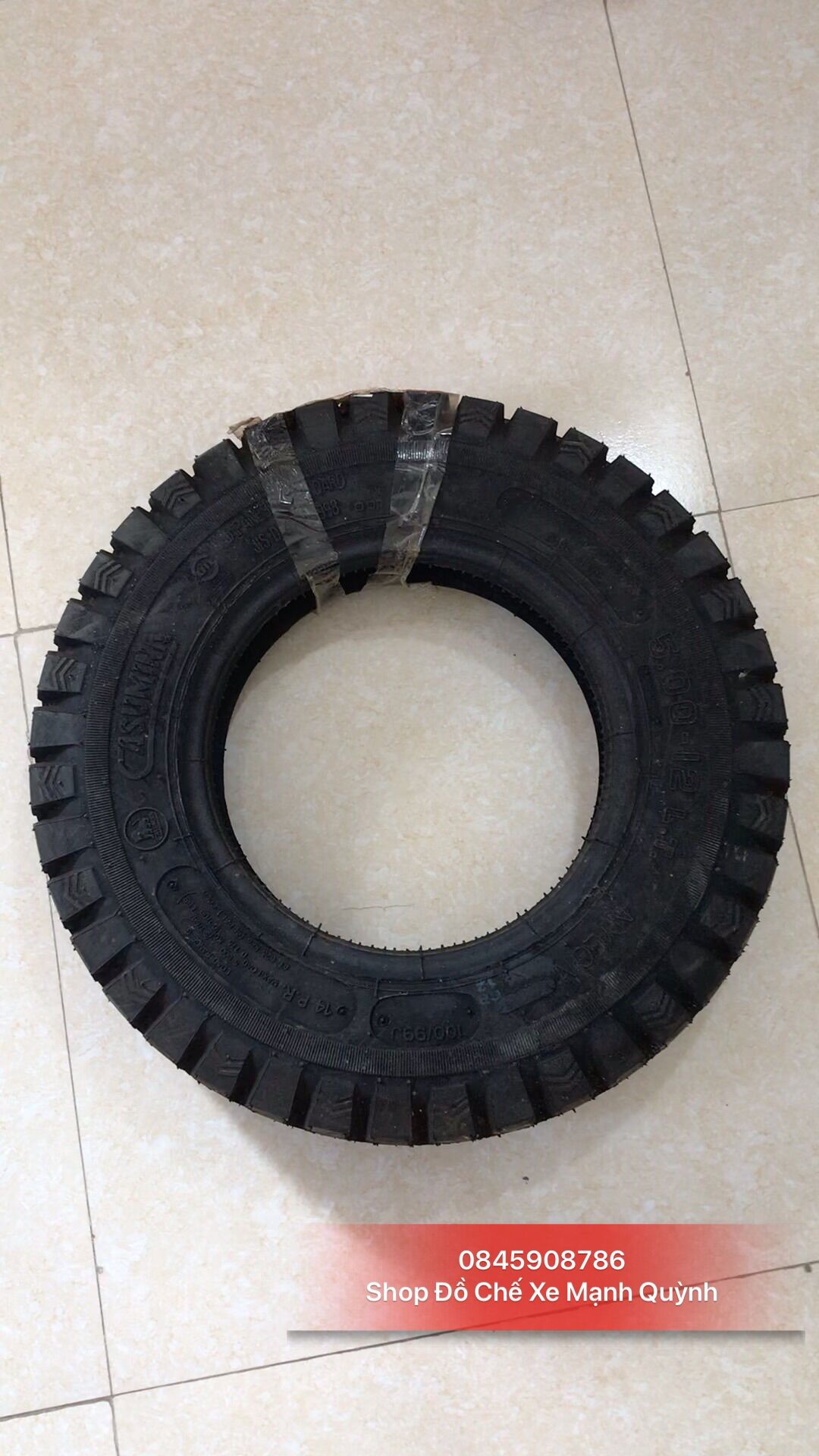 Vỏ, lốp bánh 500-12 loại 14pr hãng casumina cho xe ba bánh, xe ô tô tải
