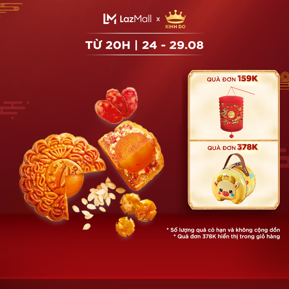 Bánh trung thu Kinh Đô - Bánh nướng nhân mặn 2 trứng 210g