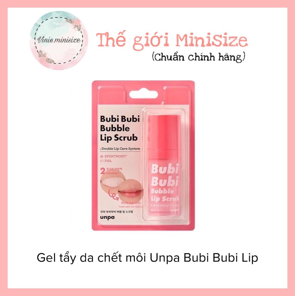 Gel tẩy da chết môi Unpa Bubi Bubi Lip | Vinie.minisize