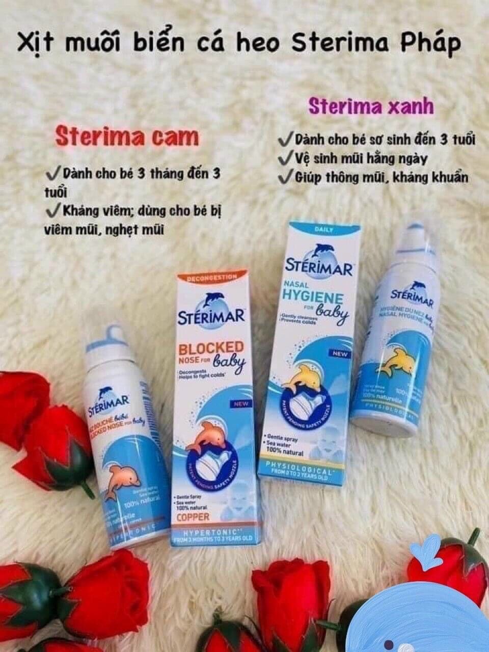 Xịt muối biển cá heo Sterima Pháp