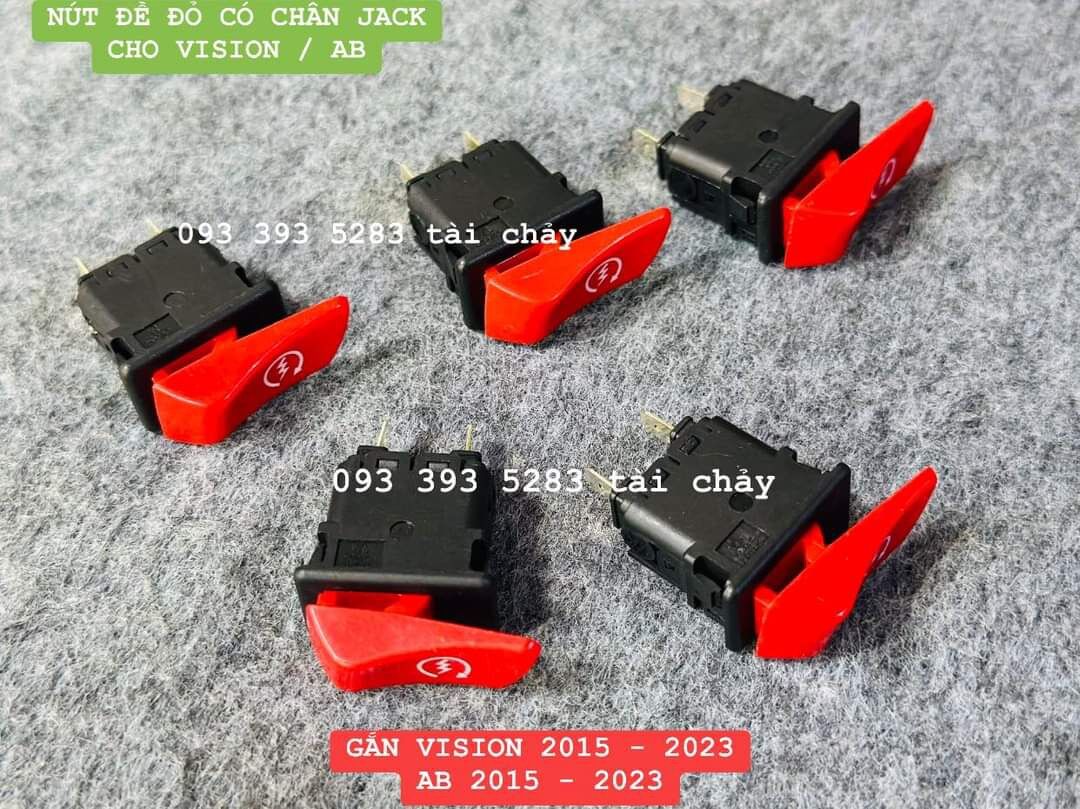 Nút đề đỏ có chân jack gắn vision / ab
