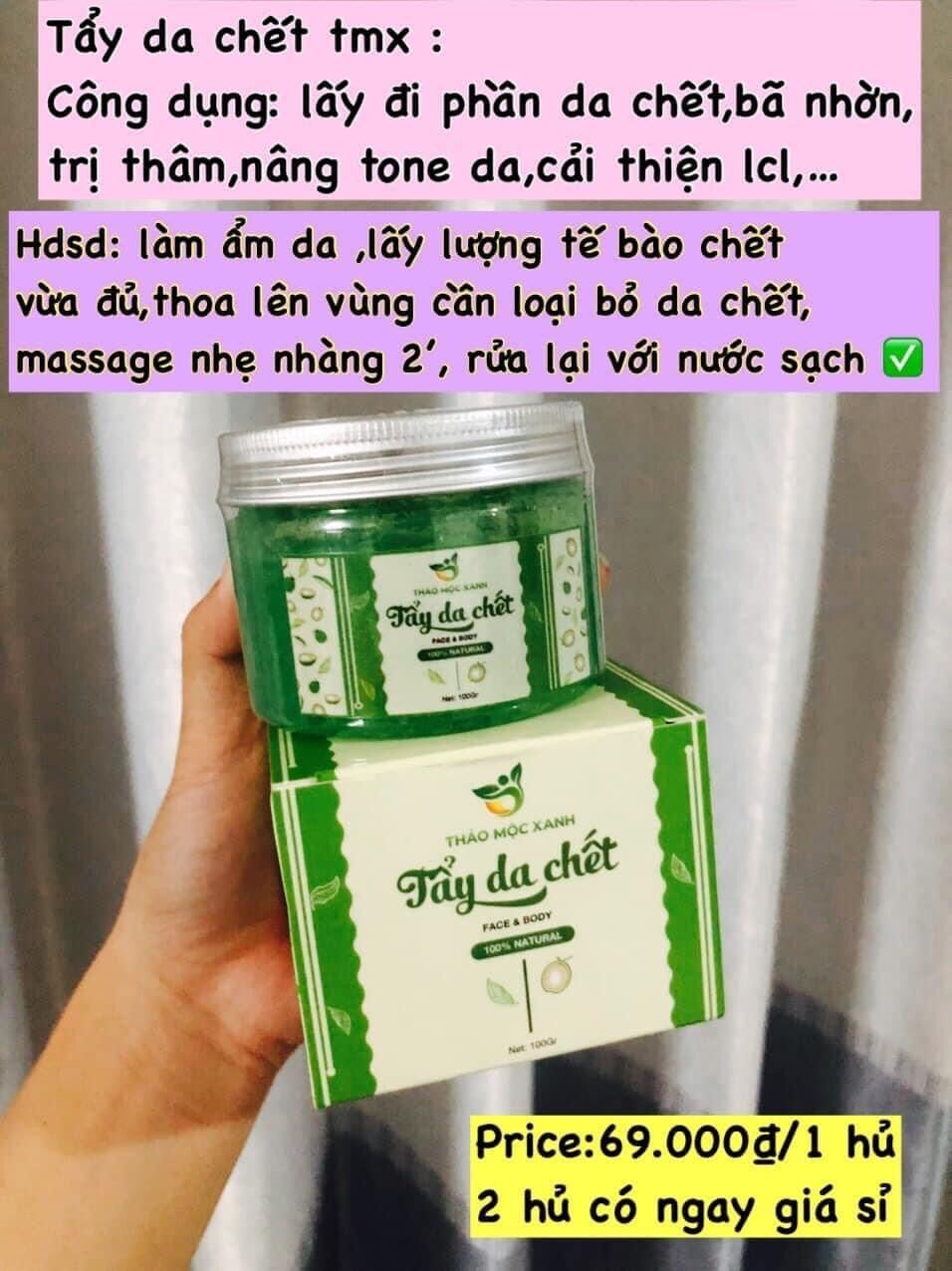 [Siêu Phẩm] Tẩy Da Chết Thảo Mộc Xanh 100g
