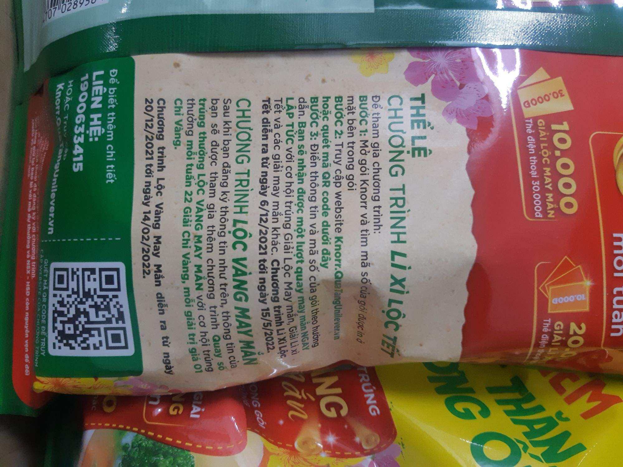 Bột nêm Knorr thịt thăn xương ống 900g bản Tết 2022