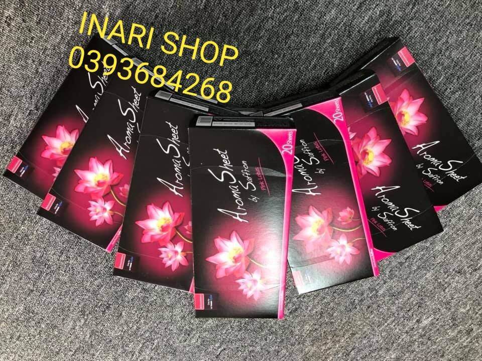 Giấy thơm aroma sheet hương hoa sen hồng dùng cho mày giặt kho lg styler