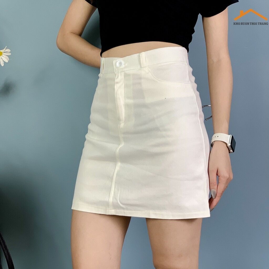 chân váy kaki , chân váy dáng a thô kaki ( ảnh chụp thật)