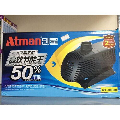 Máy bơm đẩy atman at 8000 tiết kiệm điện siêu bền . phụ kiện hồ cá atman at 8000