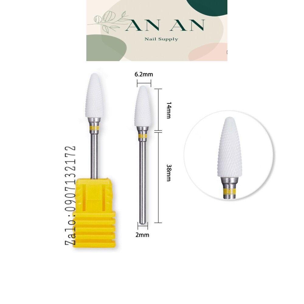Đầu sứ mài mịn ,mài móng bột nail