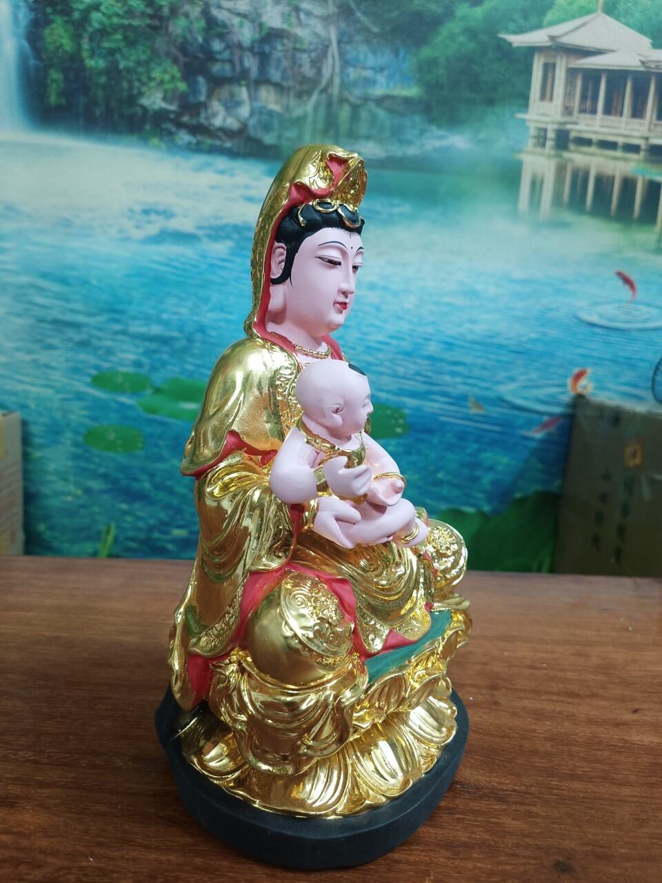 Tượng Quan Âm Tống Tử cao 30cm