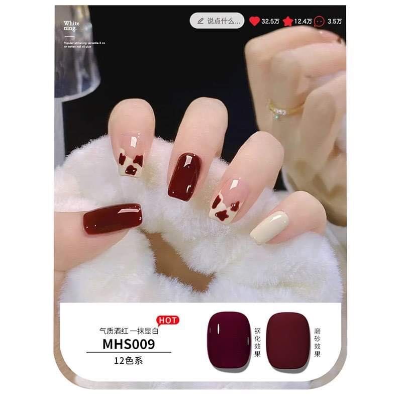 Sơn gel tone đỏ MHS, chất sơn đặc mướt (MUA 10CHAI TẶNG 1CHAI)