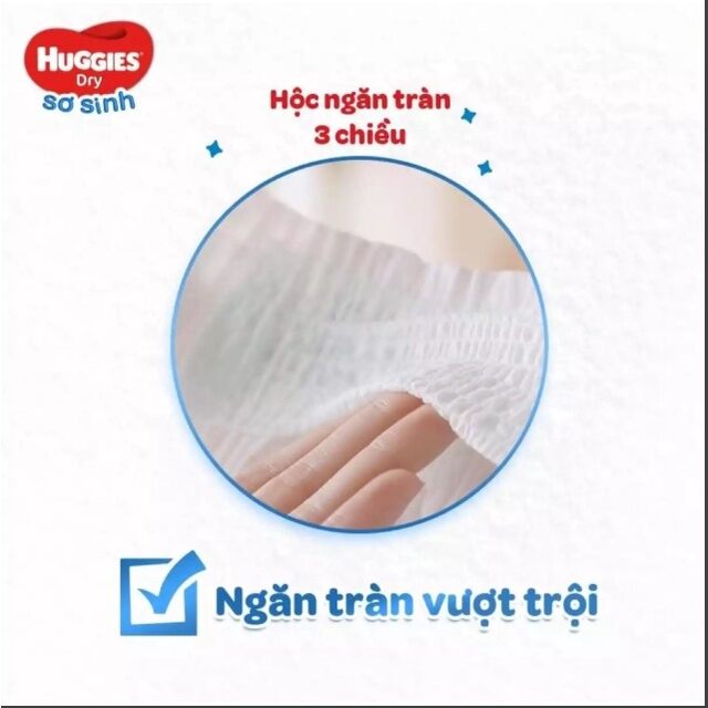 Tã dán sơ sinh Huggies NB 74(cộng 10 miếng)