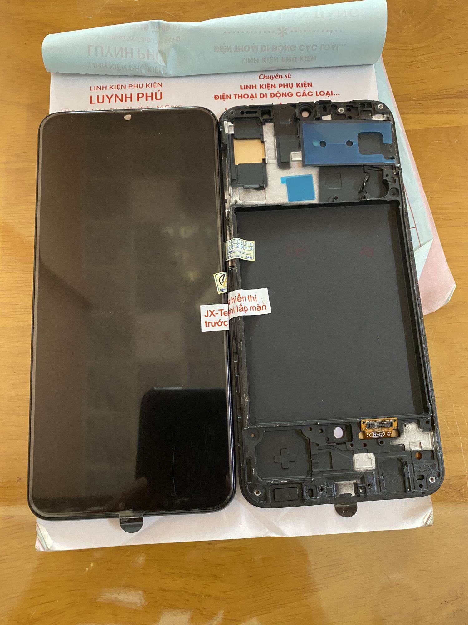 Màn hình samsung a30s zin hảng có khung,Màn Oled 2ic khung bao test
