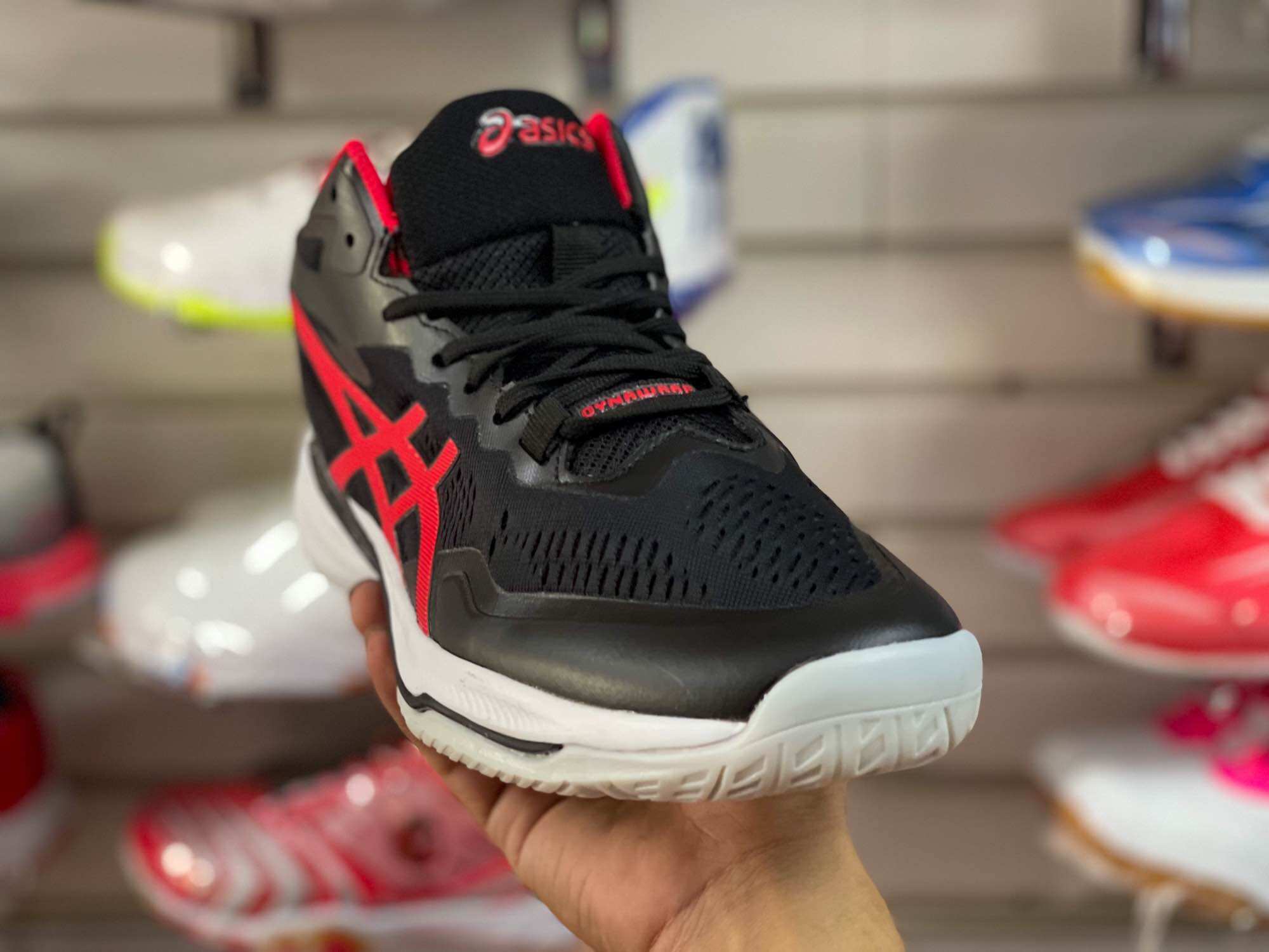 Giày thể thao ASICS bóng rổ đen đỏ cao cấp