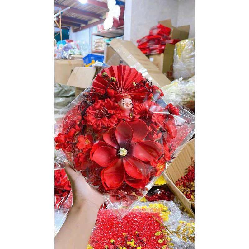 Set phụ kiện Mộc Lan trang tháp nước tháp bia ngày tết