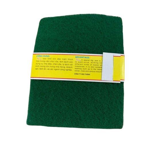 Miếng Cước Rửa Chén Xanh Nhám Lớn 14x18cm