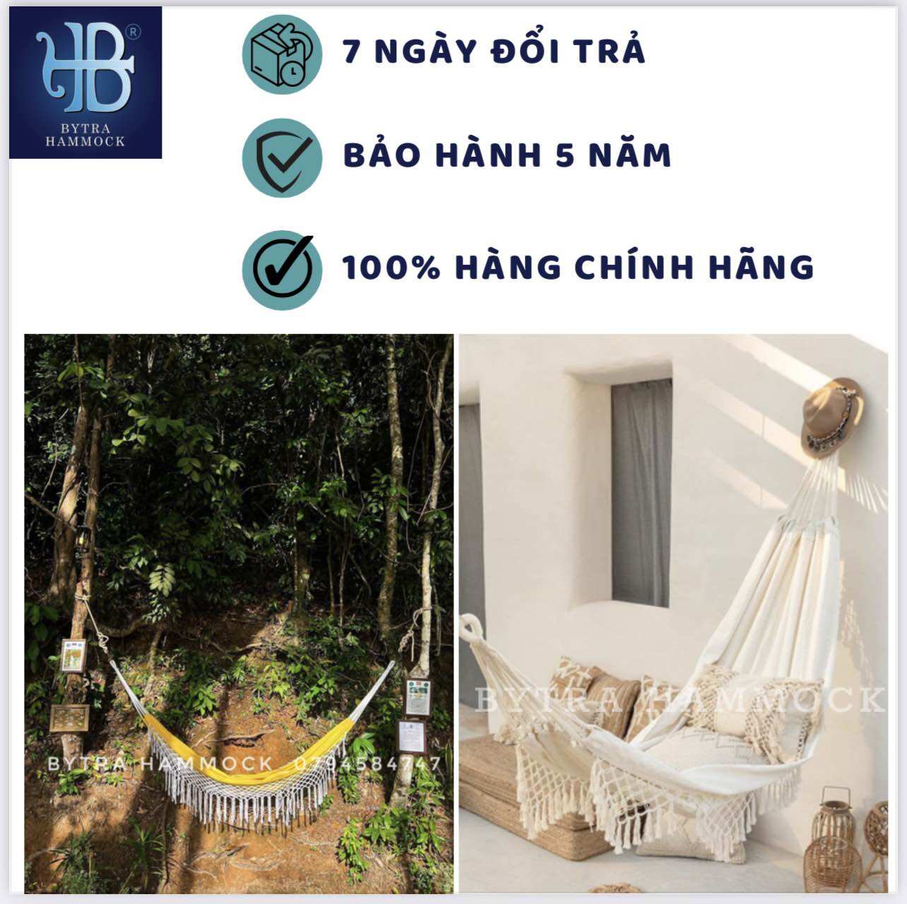 Lưới võng nằm canvas tua rua