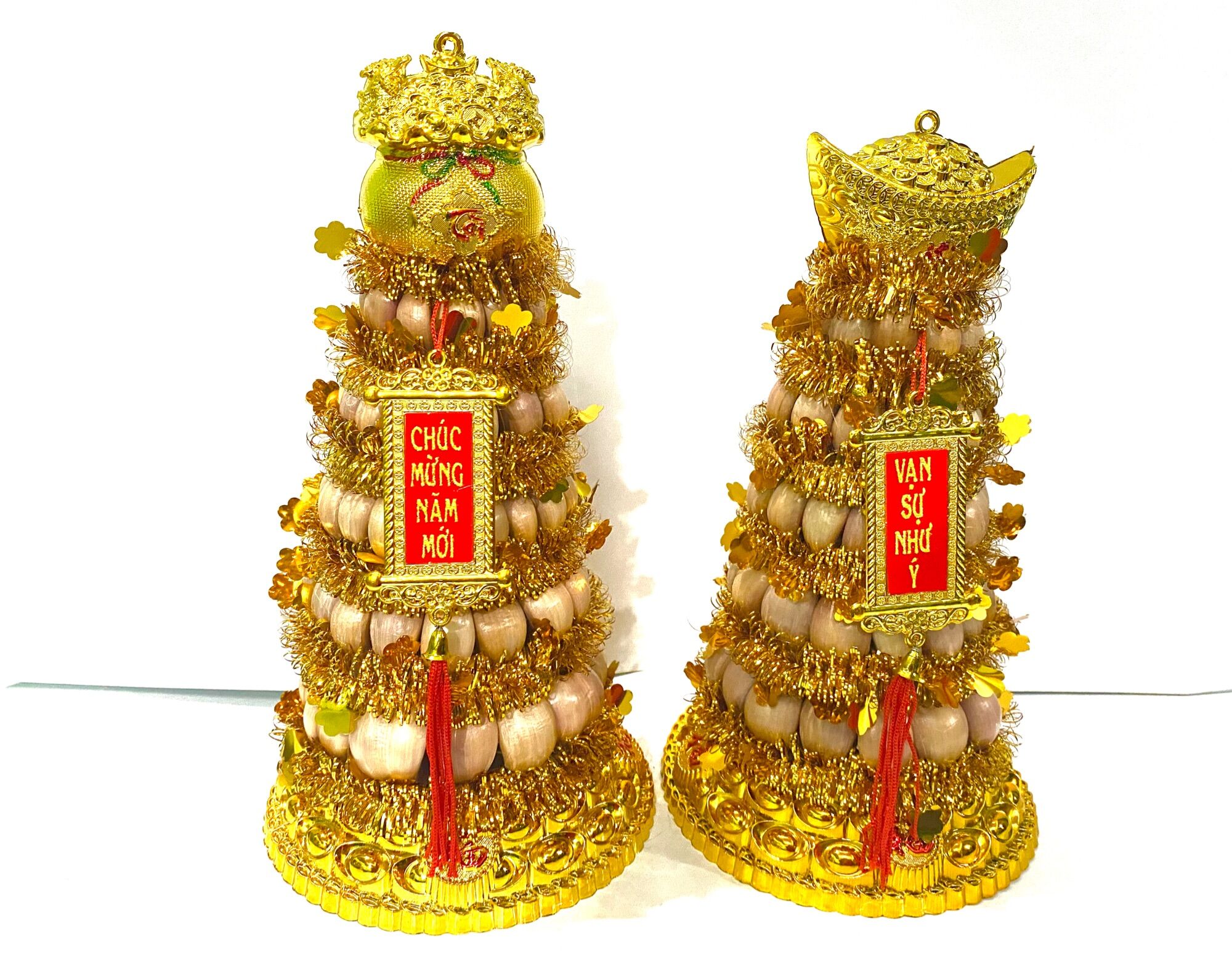 Tháp tỏi chiêu tài 5 tầng: NGŨ PHÚC LÂM MÔN