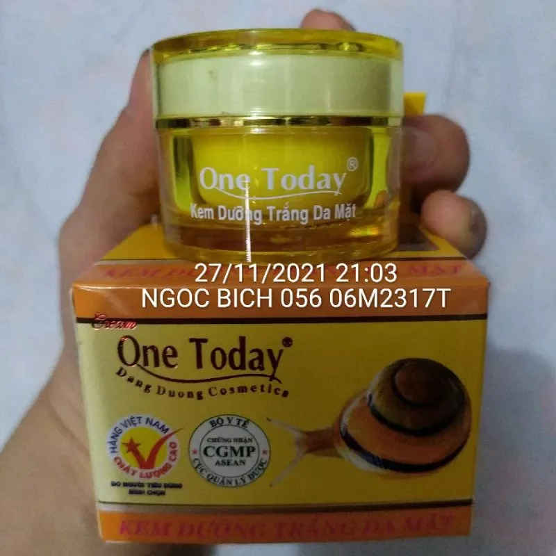 ONETODAY - KEM ỐC SÊN DƯỠNG TRẮNG DA MẶT ONE TODAY (9 gam)