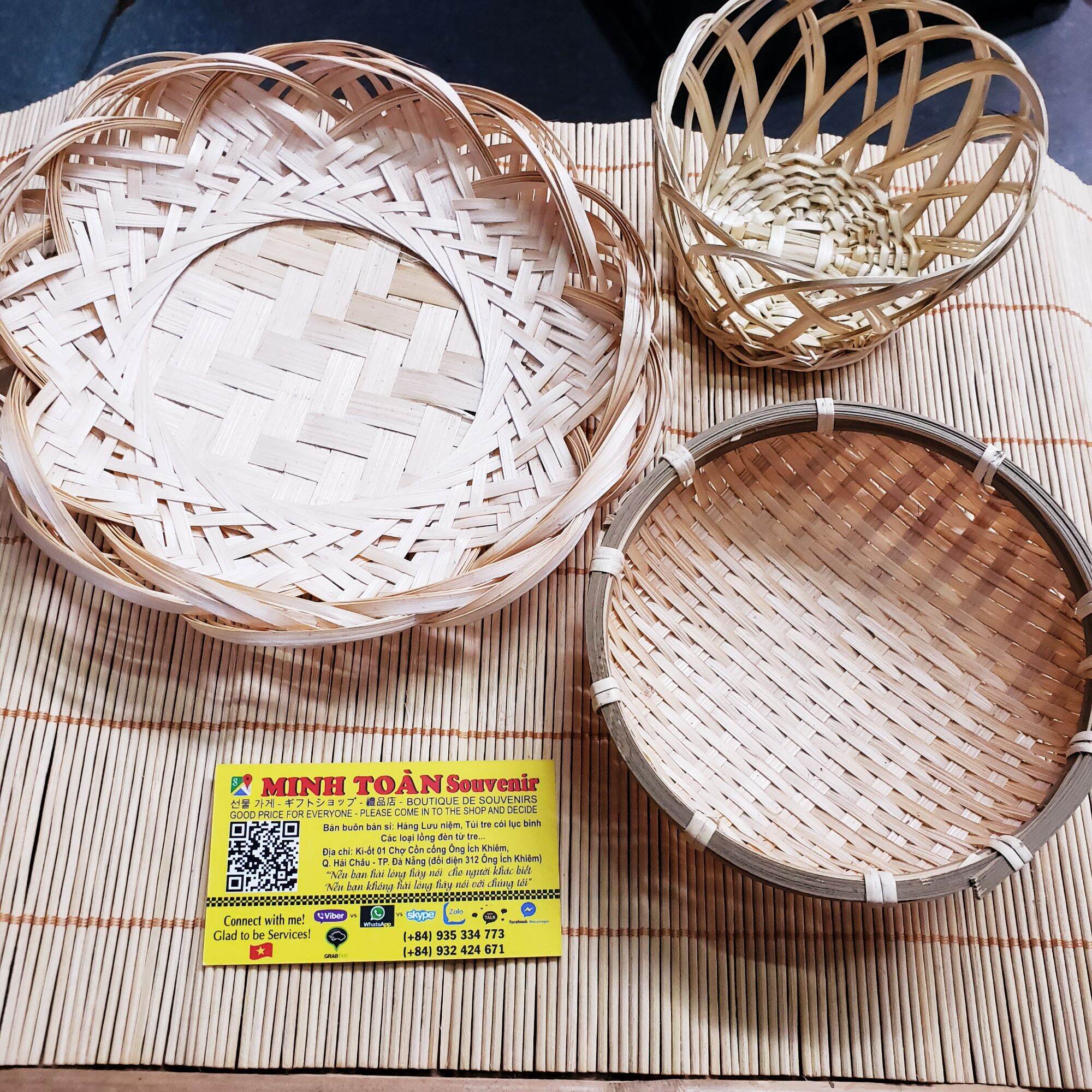 Rổ mây tre đan size 13,5cm