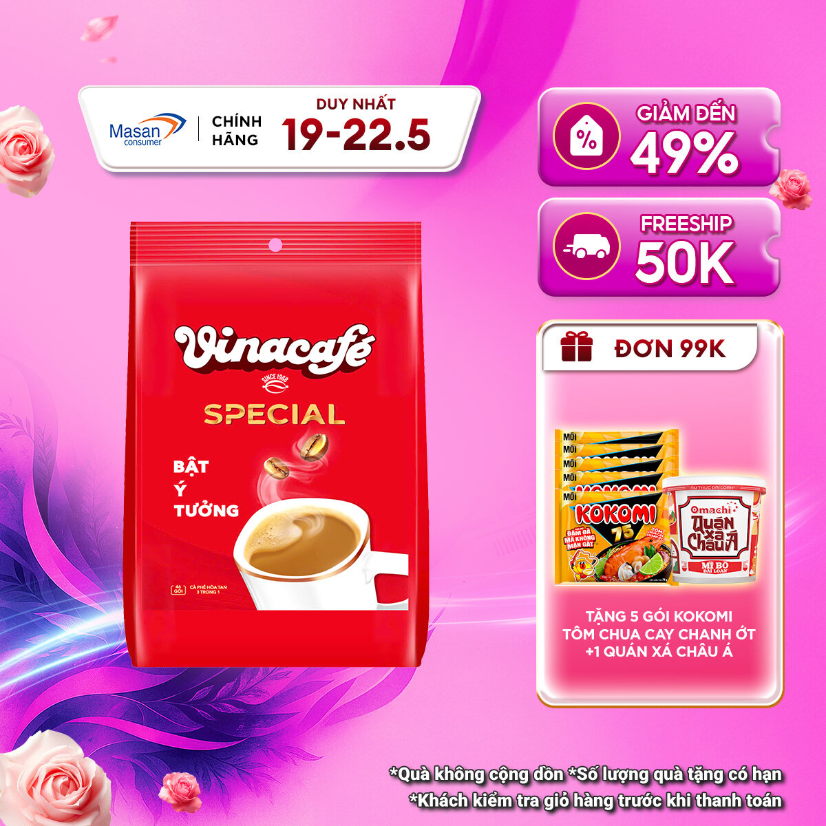 Bịch Cà Phê Hòa Tan Vinacafe Special Bịch X 46 gói X 17Gr