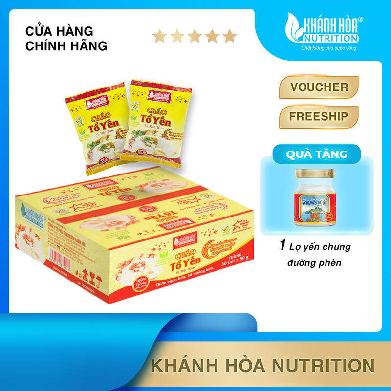 Thùng Cháo Yến Vị Thịt Bằm - Khánh Hòa Nutrition - Thùng 30 Gói x Gói 50g