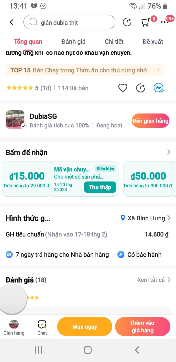 Hộp 200 con gián Dubia size baby 0,8-1,5cm. Quý khách nhớ thu thập Freeship Max để được giảm ship.
