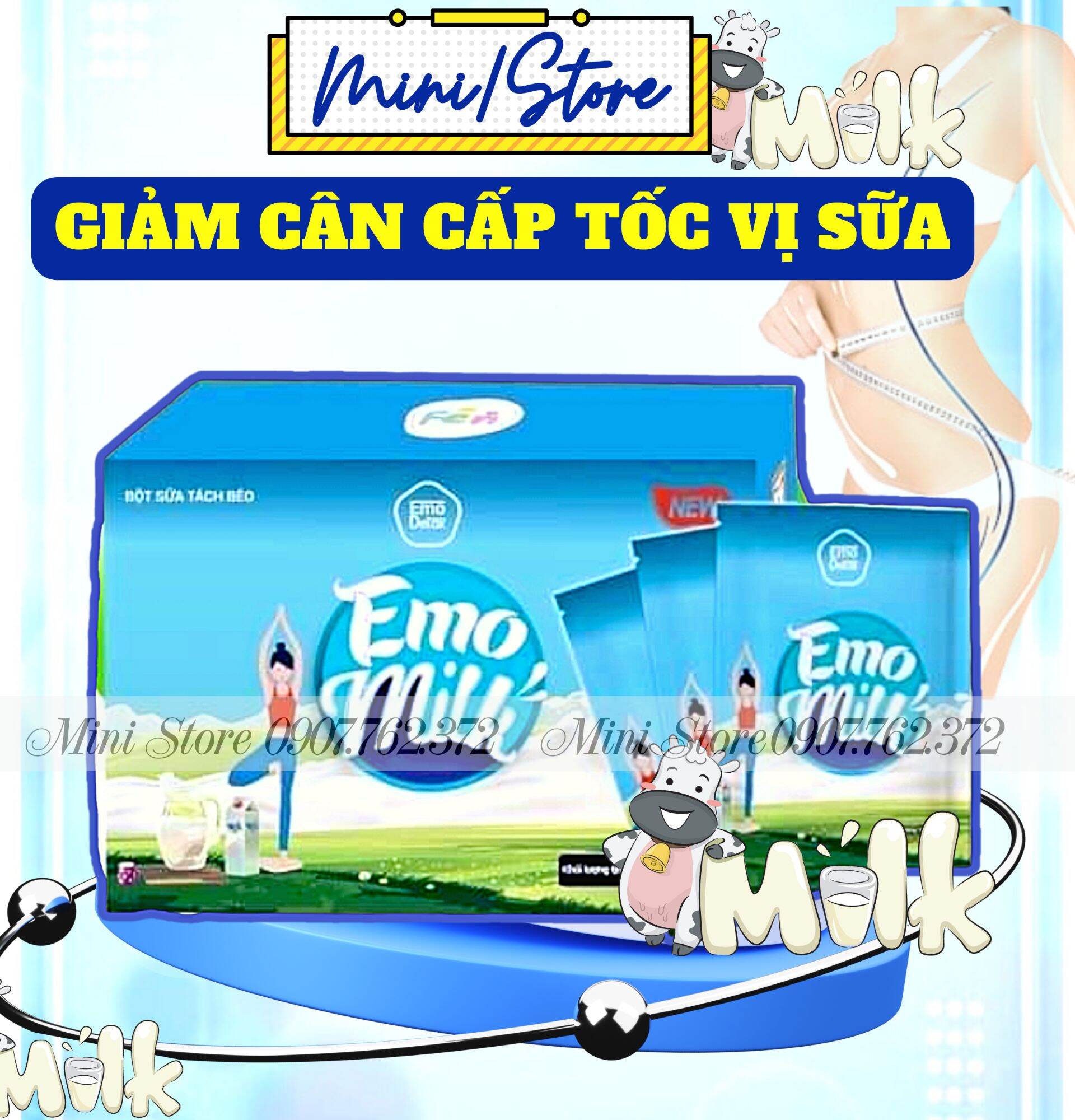 BỘT GIẢM CÂN CẤP TỐC 7 NGÀY EMO/ Kèm quà xịn
