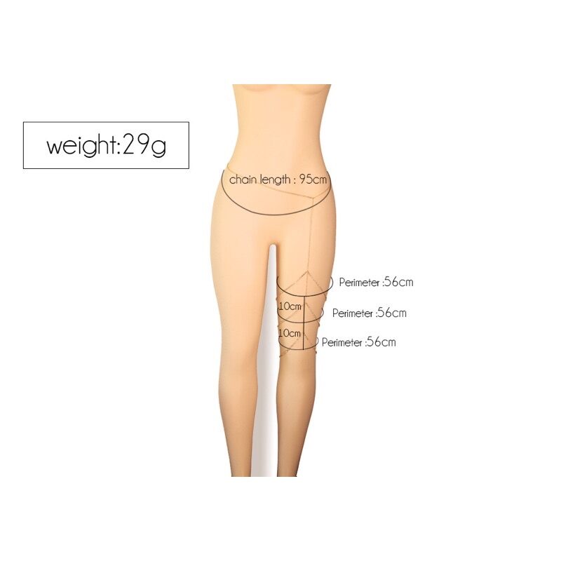 Dây, vòng đeo bắp đùi (body chain) đính đá