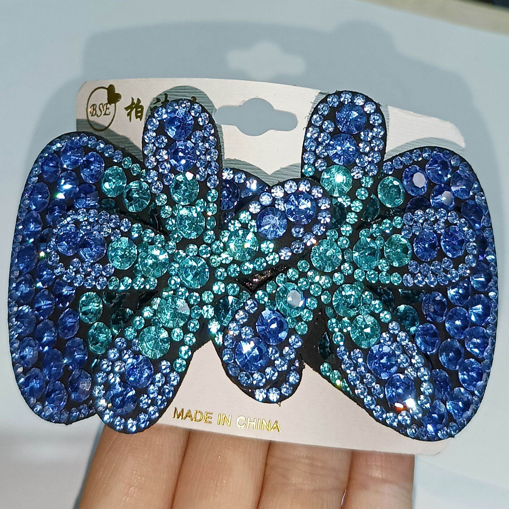 Kẹp tóc đính đá pha lê size lớn 10 cm cho nữ tóc nhiều