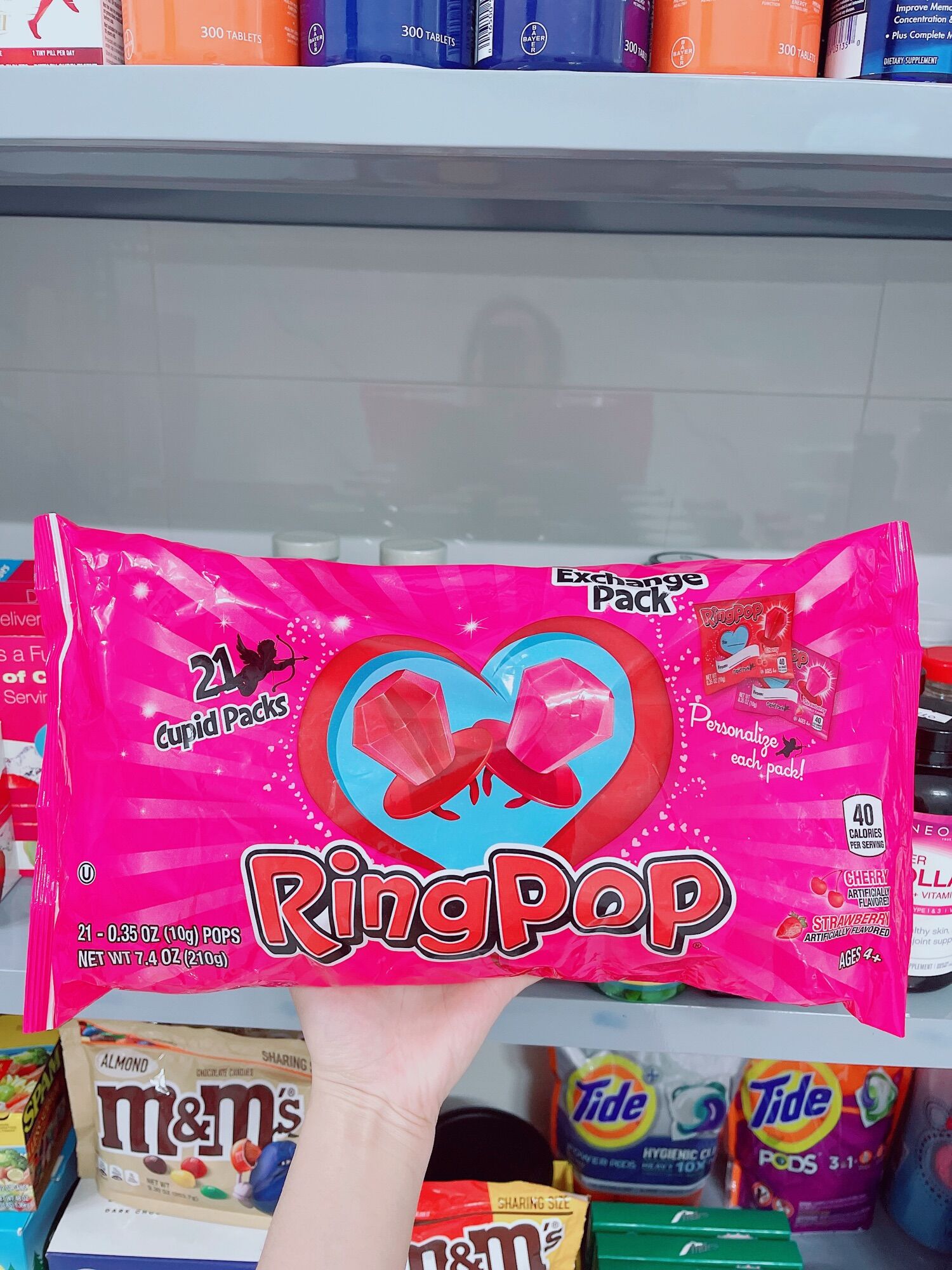 Kẹo Nhẫn Mỹ Ring Pop Bịch 21 chiếc
