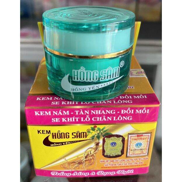 kem nám tàn nhang đồi mồi hồng sâm, hồng yến