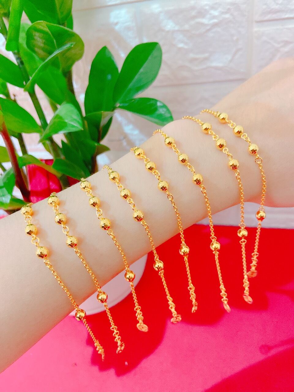 lắc tay bi cho  nữ vàng non