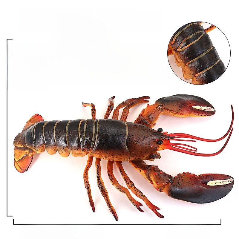 Model Lobster Crab King Crab Model Toy Plastic Solid Decoration Oceans Animal Children Cognitive Gift