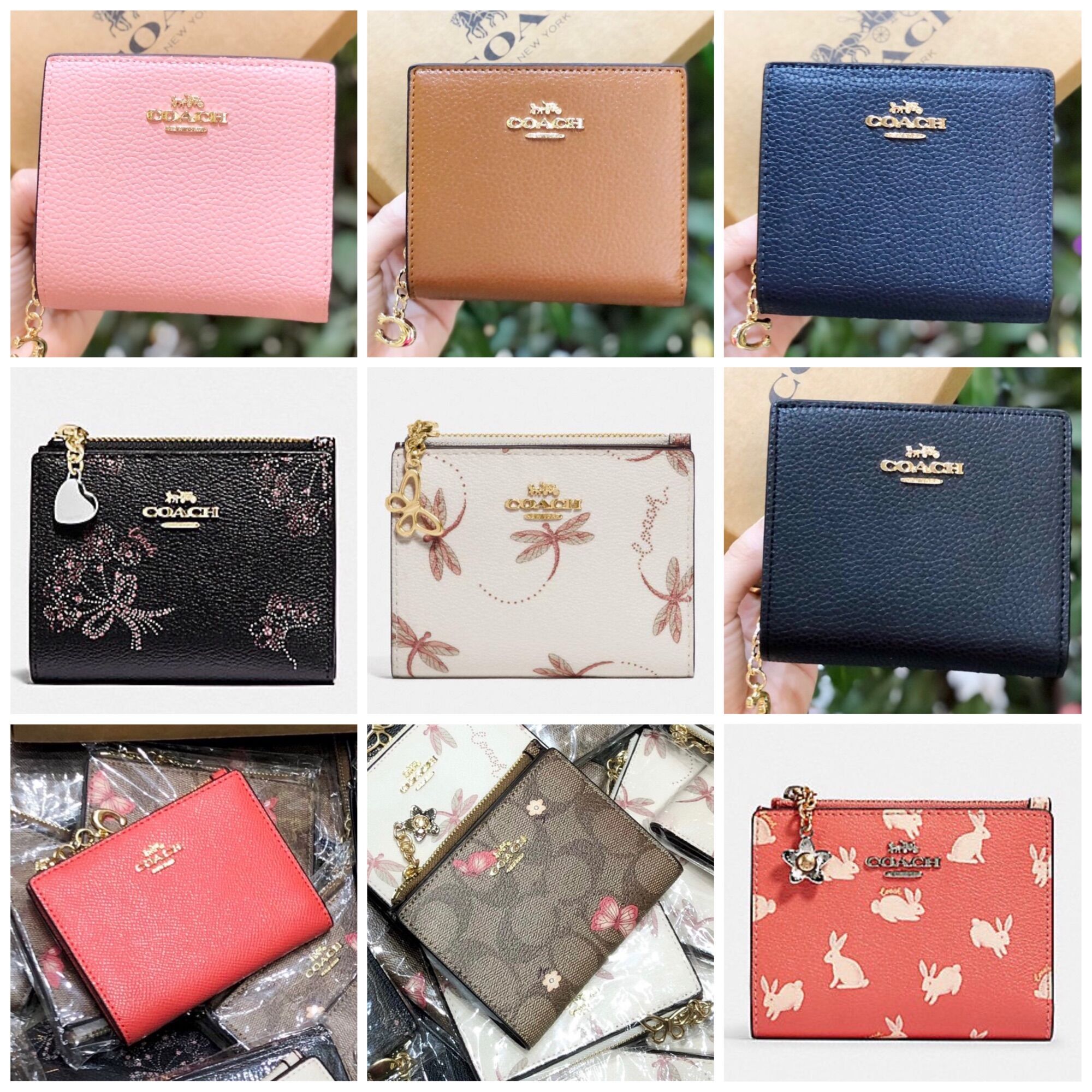 Ví C0ach Snap Card Case gập trẻ trung