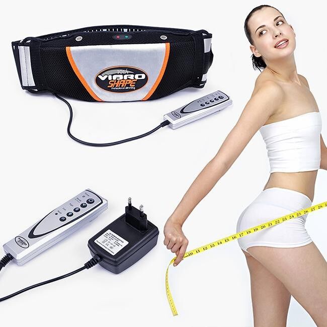 Đai massage nóng & rung 2 trong 1 VIBRO SHAPE (Đen) + Tặng 1 Đai quấn nóng giảm mỡ bụng SWEAT BELT panda