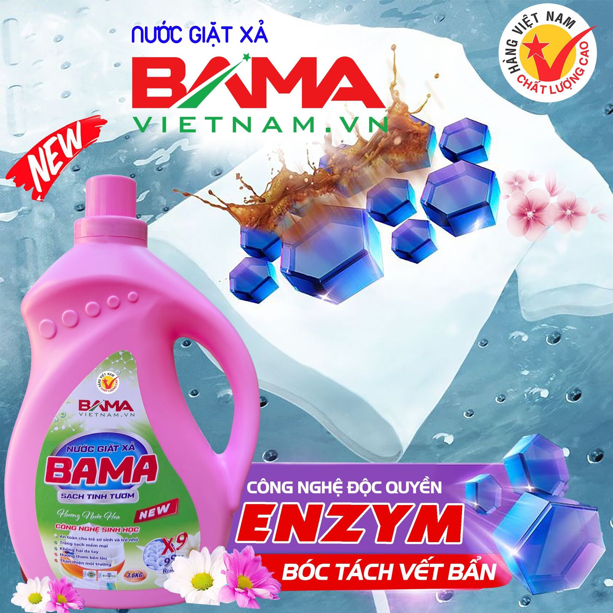 NƯỚC GIẶT SINH HỌC DƯỢC 3,6Lít ( BAMA )