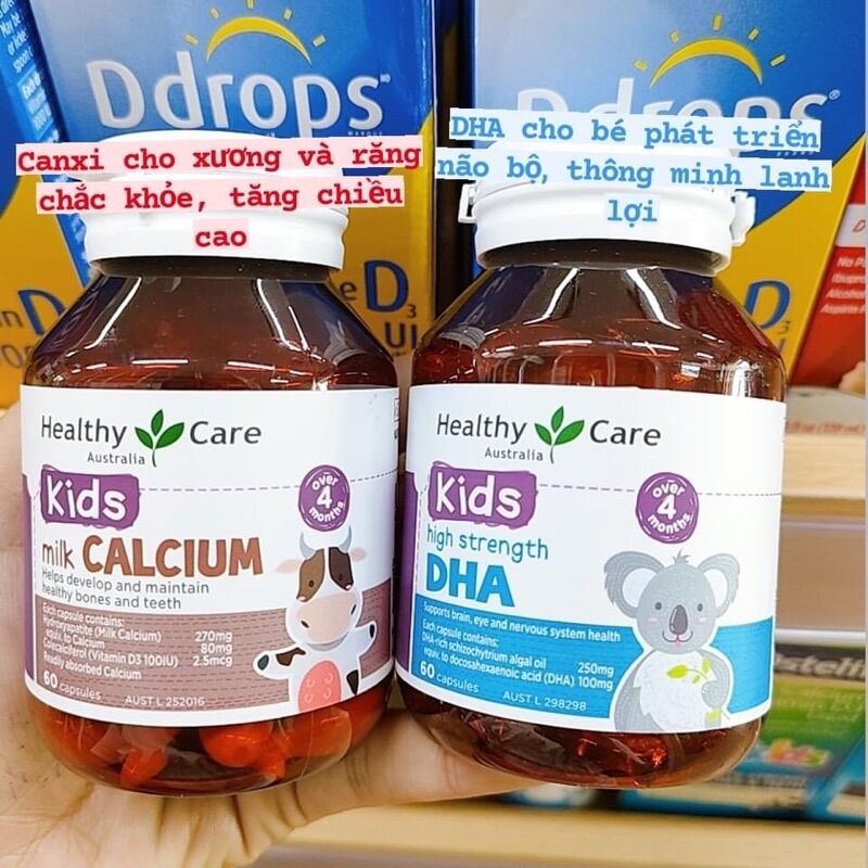 Dha & calcium healthy care của úc lọ 60v